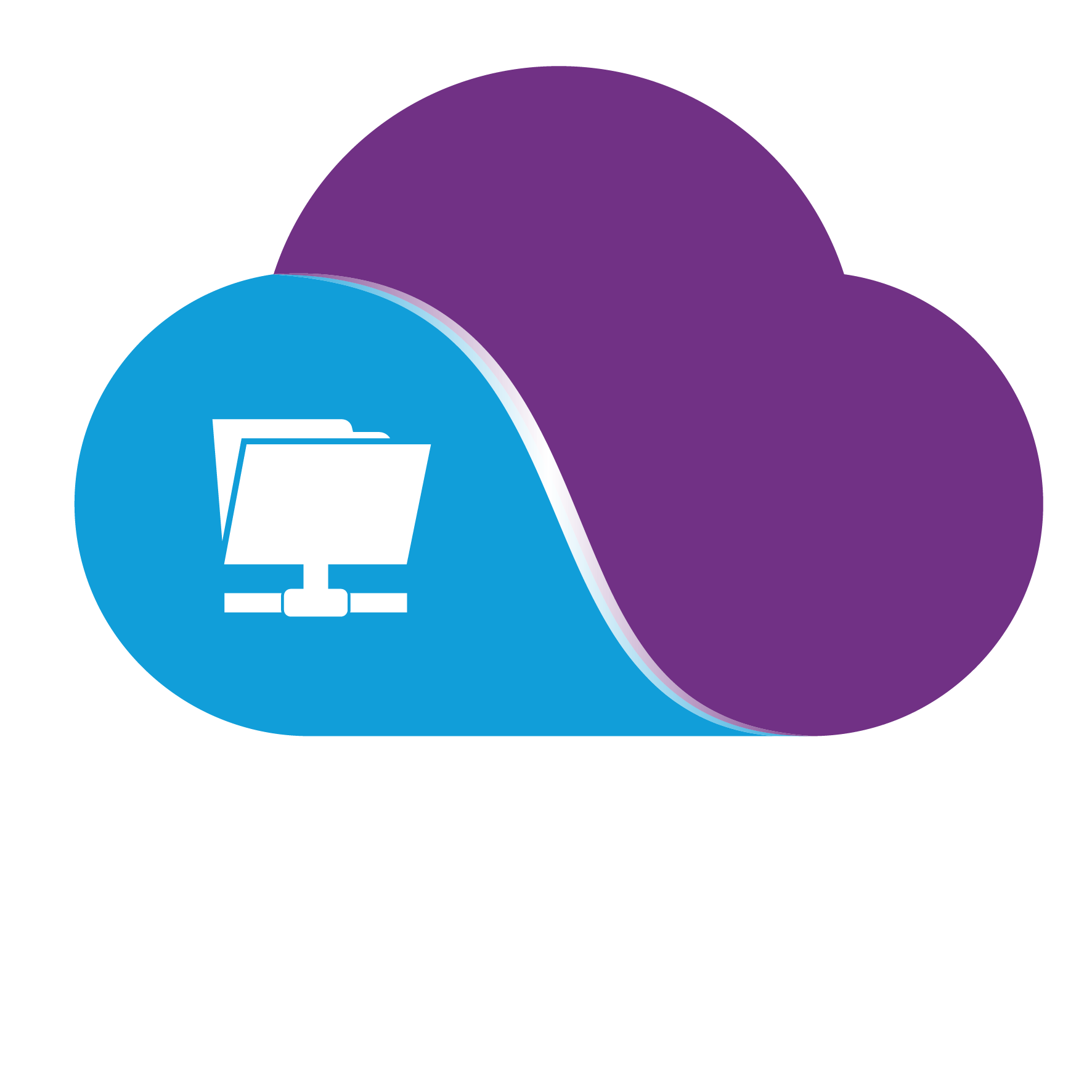 Icone CloudDirect Backup texte blanc